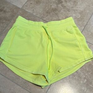 Size 6 Lululemon Inner Glow shorts neon
